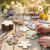 JJUNW 20 Pack Wooden Flowers for Painting view 4