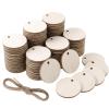 50 Round Wood Discs for Crafting view 1