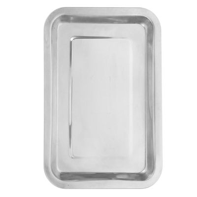 Rectangular Stainless Steel Lab Tray for Chemicals and Experiments