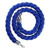 KRXSOBNV Twisted Rope Queue Barrier with Silver Hook, Blue, 6 ft/185 cm view 1