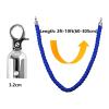 KRXSOBNV Twisted Rope Queue Barrier with Silver Hook, Blue, 6 ft/185 cm view 2