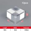 Clear Solid Polished Acrylic Display Blocks, 10-Pack, 0.8 x 4 x 4 cm view 2