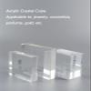 Clear Solid Polished Acrylic Display Blocks, 10-Pack, 0.8 x 4 x 4 cm view 3