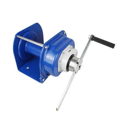 WQPMNYG Heavy-Duty Hand Winch, 1-Ton Capacity, Metal Cable Puller, Blue