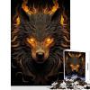 Black and Gold Wolf Puzzle, 1,000 Pieces, 38 x 52 cm view 2