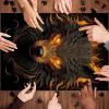 Black and Gold Wolf Puzzle, 1,000 Pieces, 38 x 52 cm view 4