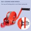 GDMDPTE Manual Bidirectional Ratchet Hand Winch, 4:1 Gear Ratio, 20 m Rope, 500 kg Capacity, Heavy-Duty Marine Winch with Bearings view 3