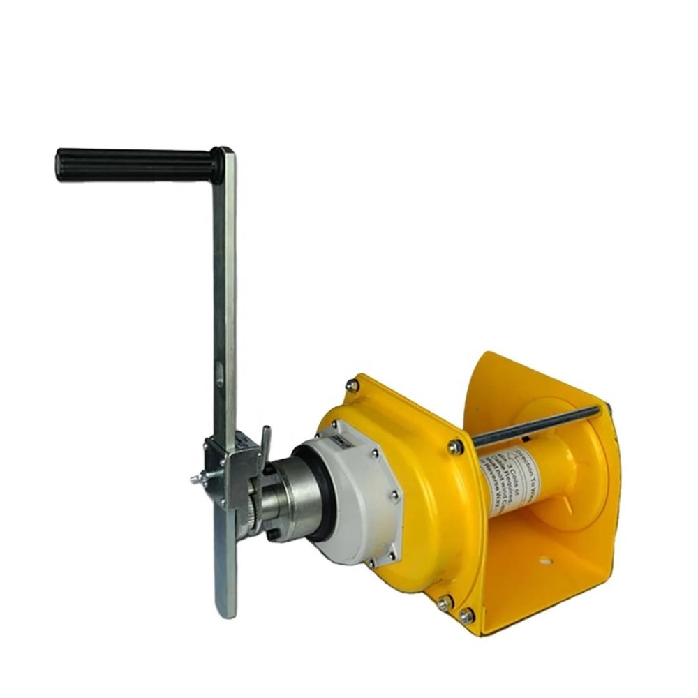 WQPMNYG Manual Boat Trailer Winch, Heavy-Duty Worm Winch for Maritime Applications