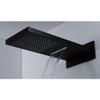 Black Wall-Mounted Waterfall Shower System with Thermostat view 2