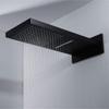Black Wall-Mounted Waterfall Shower System with Thermostat view 4