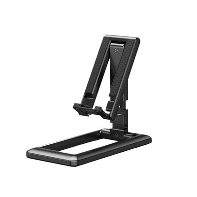 DWOGCEBX Adjustable Foldable Desk Stand for Phones and Tablets, Black