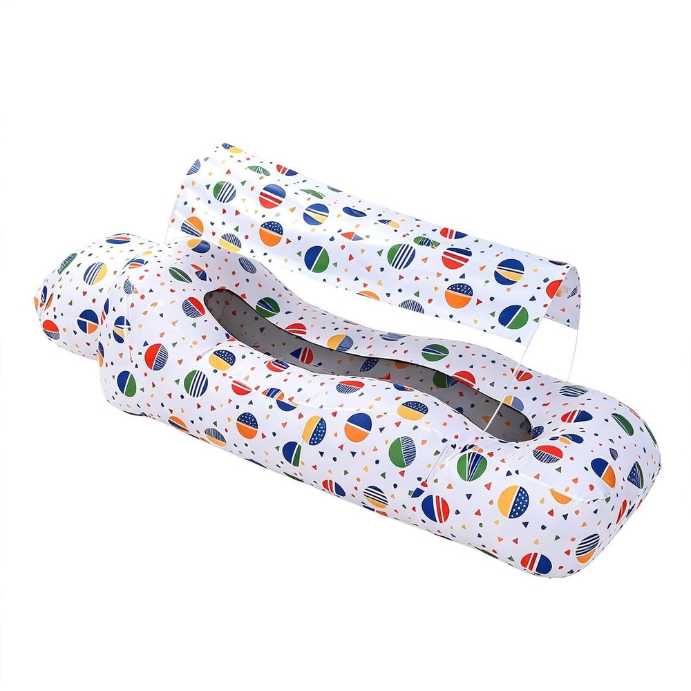 Inflatable Pool Lounger Air Sofa with Sun Shade