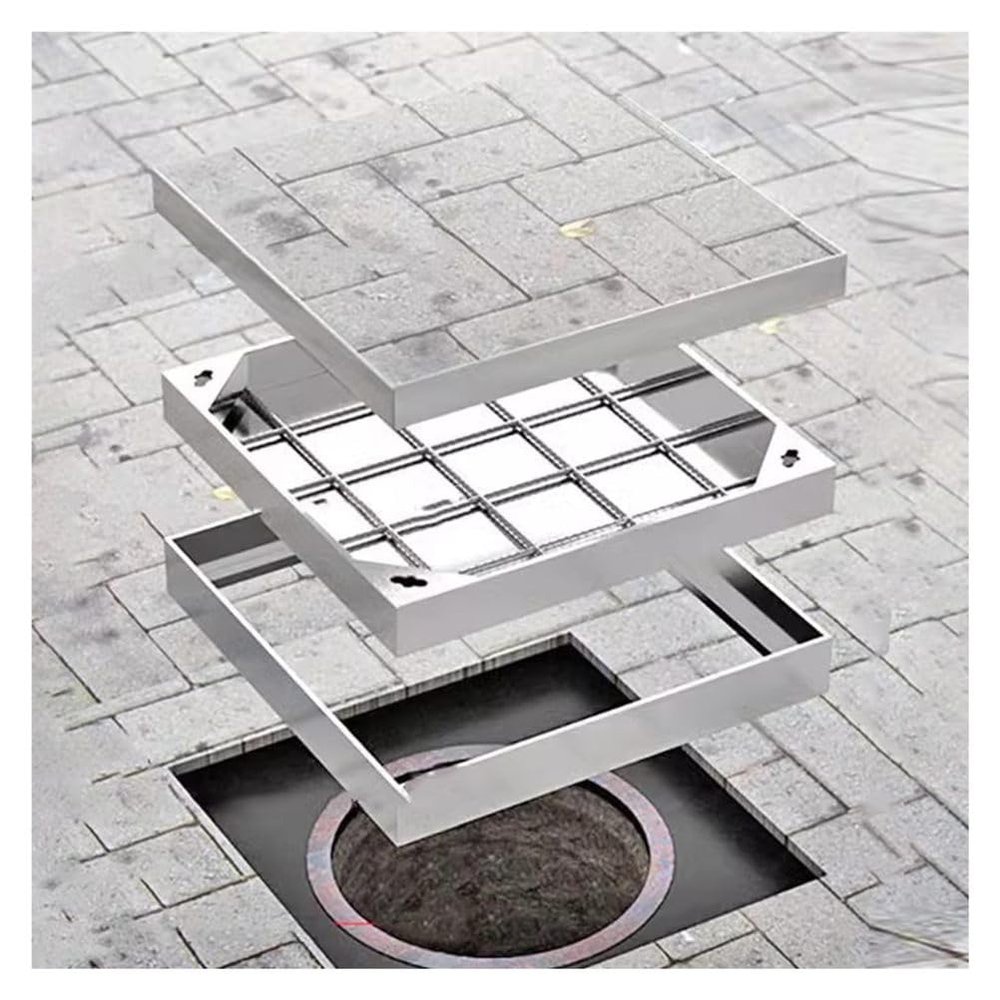 Heavy-Duty Square Recessed Manhole Cover, 81 x 81 cm