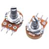 5-Pack WH148 Potentiometers, 15 mm Shaft, Nut and Washer, 3-Pin, 500 kΩ view 1