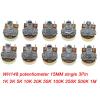 5-Pack WH148 Potentiometers, 15 mm Shaft, Nut and Washer, 3-Pin, 500 kΩ view 2