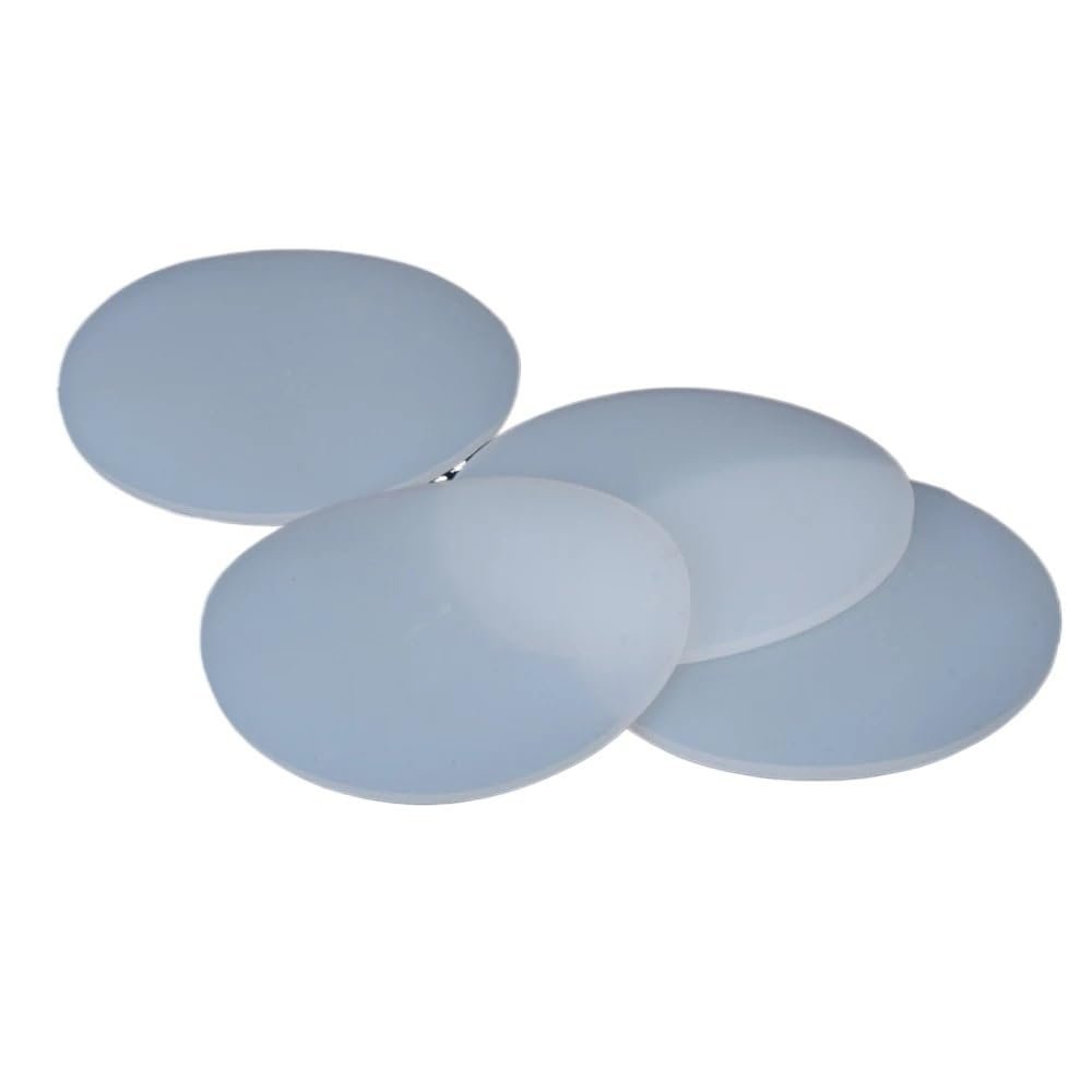 Milky Translucent Silicone Rubber Sheet, 30–150 mm Diameter, 1–10 mm Thick