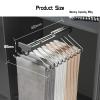 Space-Saving Trouser Rack with Aluminum Alloy Slide Rail for Closets and Bathrooms (Color 2, Top-Mount Installation) view 2