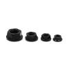 Stainless Steel Wheel Axle Nuts, Hex Locknuts with Toothed Spinlock Flange, Carbon Steel, Black, M3–M12, 97-Pack (M4, 20 pcs) view 4