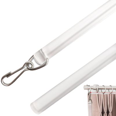 Curtain Pull Rod, Extendable Curtain Hook for Easy Window Opening, Lightweight Aluminum Handle with Hook Tip, No Touch, Curtain Rod for Home, Office, 43 cm