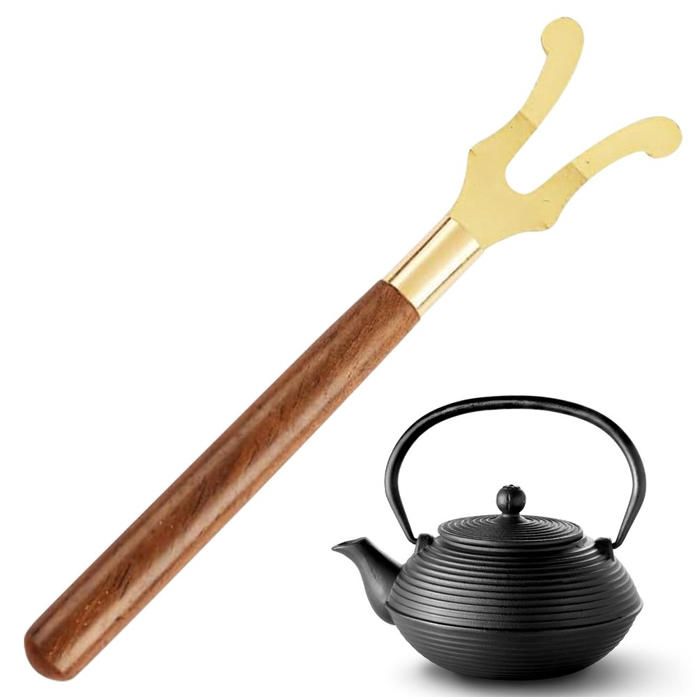 Teapot Lid Holder with Wooden Handle