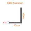 Aluminum L-Shaped Angle Profile, High-Precision Edge Triangular Profile, 30 mm to 100 mm Right-Angle Aluminum Alloy Sheet, 1 Piece (30 × 40 × 245 × 3 mm) view 2