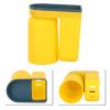 Toothbrush Holder and Mouthwash Cup, No-Drill Wall Design for Bathroom, Provides Storage and Moisture Protection (Yellow) view 4