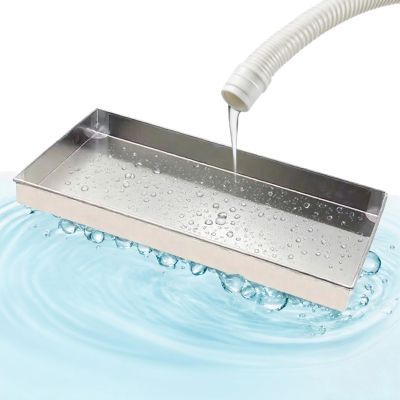 Stainless Steel Drain Pan and Replacement Tray for Washing Machines, Rectangular Oil-Change Drain Design to Protect Floors