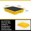 Industrial Spill Containment Pallet, Stackable Modular Design, 49 x 35 x 9 cm view 2