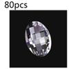 38 mm K9 Clear Faceted Crystal Glass Prisms for Pendant Lights and Chandeliers, Home Decoration (63 mm, 80 pcs) view 2
