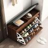 Generic Shoe Bench with Padded Seat and Storage Compartment view 2