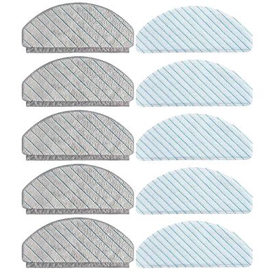 Mop Pads for Deebot OZMO T10/T10 Plus, Reusable Microfiber Robot Vacuum Mop Pads, 10-Pack