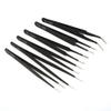 Fdit 6-Piece Antistatic Stainless Steel Tweezers Set for Jewelry, Rhinestones, and Nonmagnetic Watchmaking Tools view 4