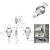YAYDAFSHSAI Double Roller Catch, 304 Stainless Steel, 90/180-Degree Double-Spring Toggle Latch, Silver, 2-Pack (2503a) view 2