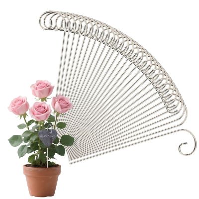 30 Shepherd's Hooks, Rust-Resistant Bent Stainless Steel