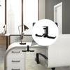 Rotating Aluminum Alloy Dual-Clamp Headphone Holder for Under-Desk Mounting, Black view 3