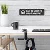 Rotating Aluminum Alloy Dual-Clamp Headphone Holder for Under-Desk Mounting, Black view 4