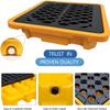 Durable, Stackable Spill Containment Tray with Drain Outlet for Warehouses and Industrial Use view 4