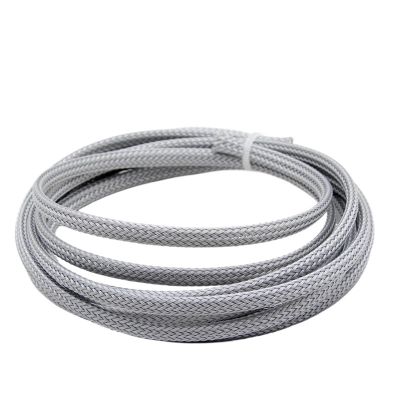 Floor Cable Cover, Cable Protector, Gray PET Braided Sleeve, 2/4/6/8/10/12/14/16/20/25/30–60 mm, Expandable, High-Density Insulated (4 mm–50 m)