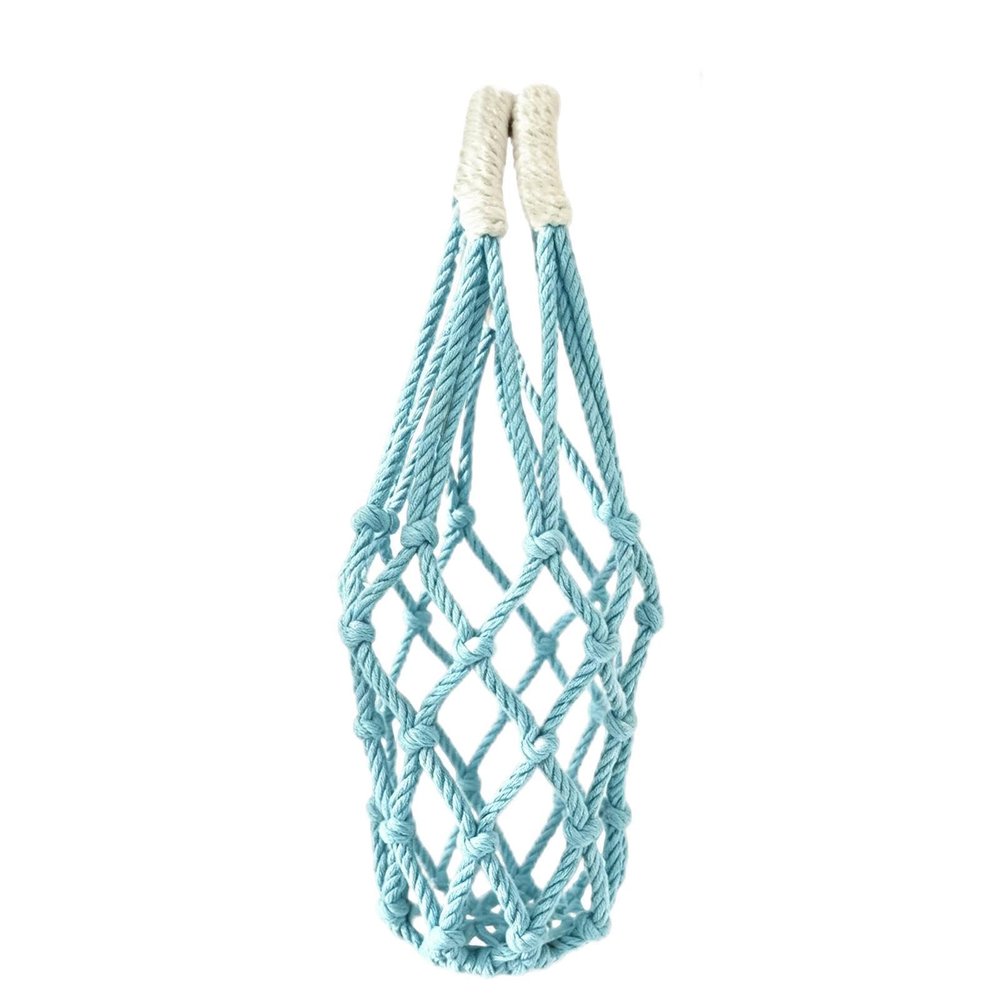 Portable Handwoven Macrame Water Bottle Carrier