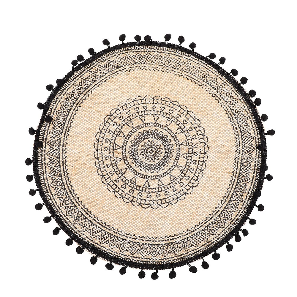 Zerodeko Heat-Resistant Fabric Placemat in Black