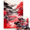 Red Lake 1000-Piece Puzzle for Adults, Brain Teaser, Family Game, Precision-Cut, Creative Gift (38 x 52 cm) view 2