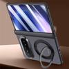 Huawei Pura X Max Case, Shockproof Slim Matte Case with Built-In Screen and Full Hinge Protection, Black Anti-Peeping view 2