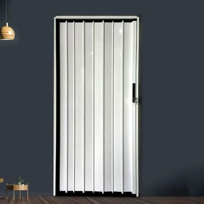 Aluminum Folding Interior Door with Lock and Hardware, Custom Size (H 215 cm, W 60 cm)