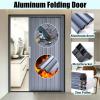 Aluminum Folding Interior Door with Lock and Hardware, Custom Size (H 215 cm, W 60 cm) view 3