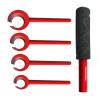 Aolidsive 4-Piece Hinge Adjustment Wrench Set, Hardened Steel, Rubber Grip view 1