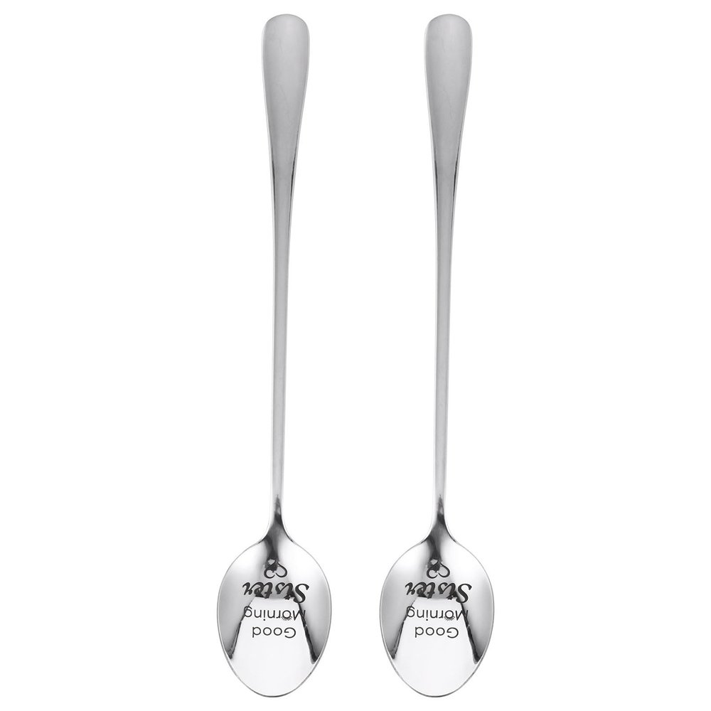 PACKOVE 2-Piece Stainless Steel Spoon Set