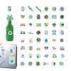 Reusable Environmental Protection Stickers, 50 Pack view 1