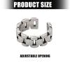 Adjustable Open Rings with Twisted Design view 3