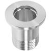 2-Piece Stainless Steel BSPT Male Adapter, DN16 to DN50 Flange Vacuum Connection for ISO-KF Flanges (KF-40, 1-1/4 in.) view 2