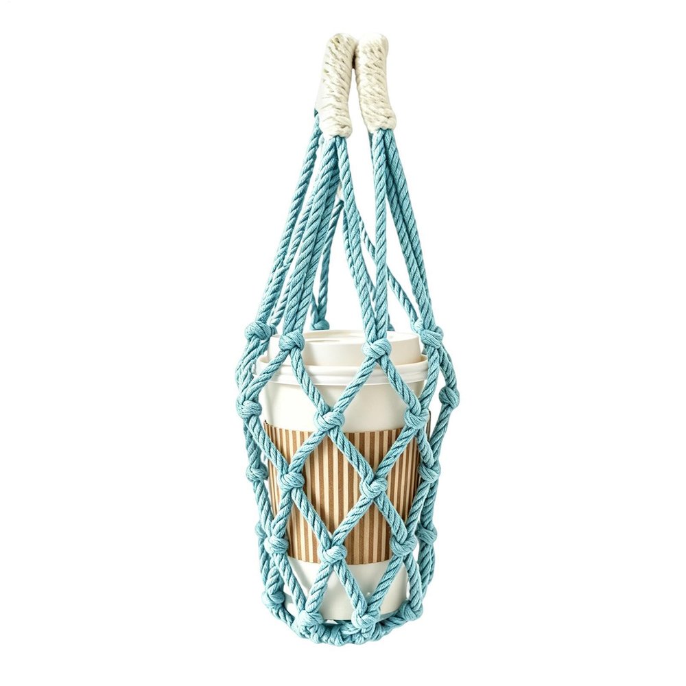 Nixiara Water Bottle Bag, Reusable Portable Handwoven Net